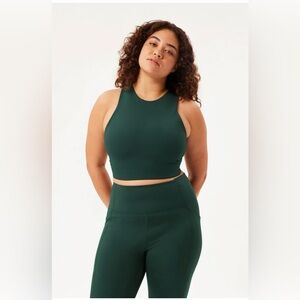 Girlfriend Collective Dylan Tank Bra in Moss - size XXL NWT